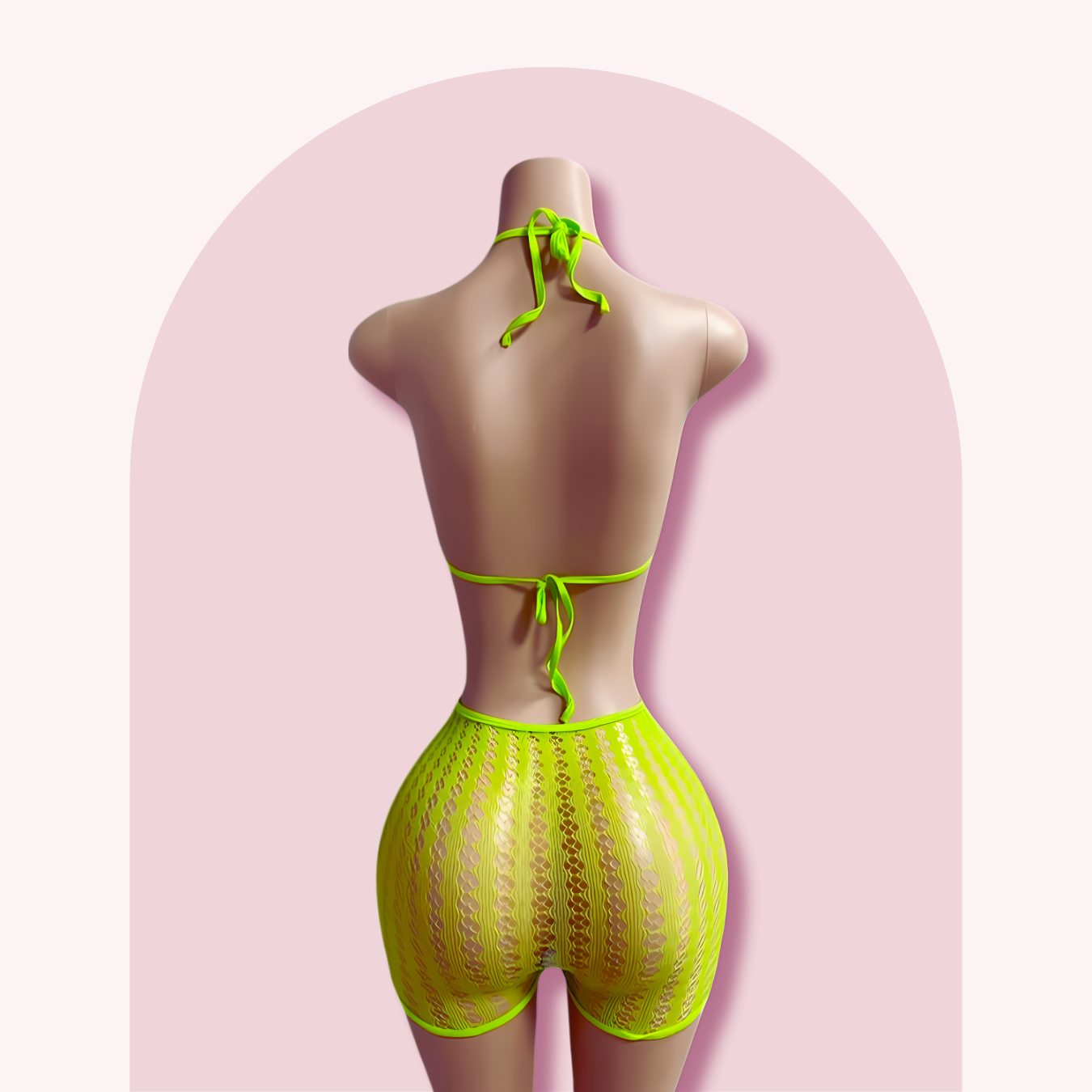 Neon Mesh Temptation Set