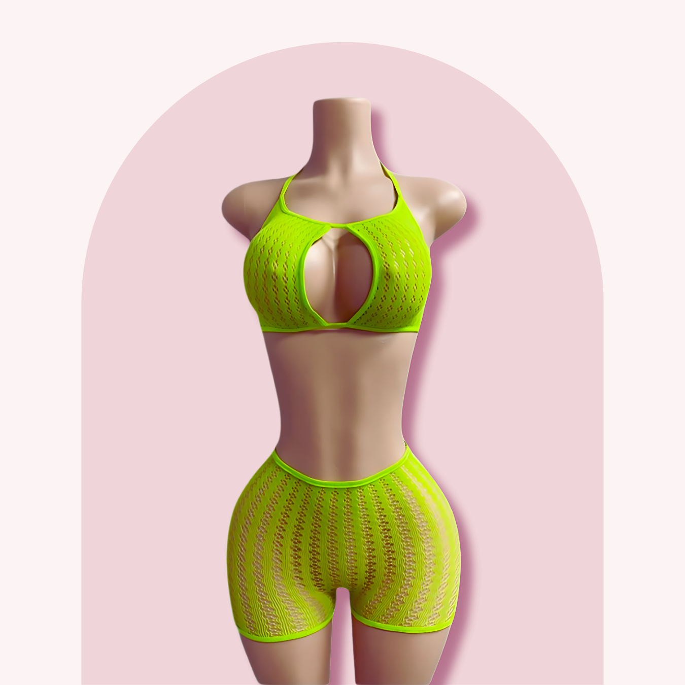Neon Mesh Temptation Set