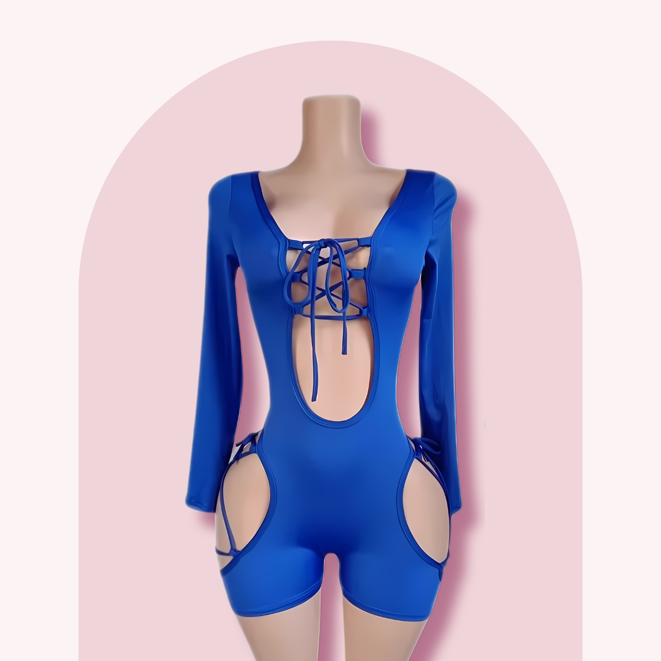 Azure Lace-Up Playsuit